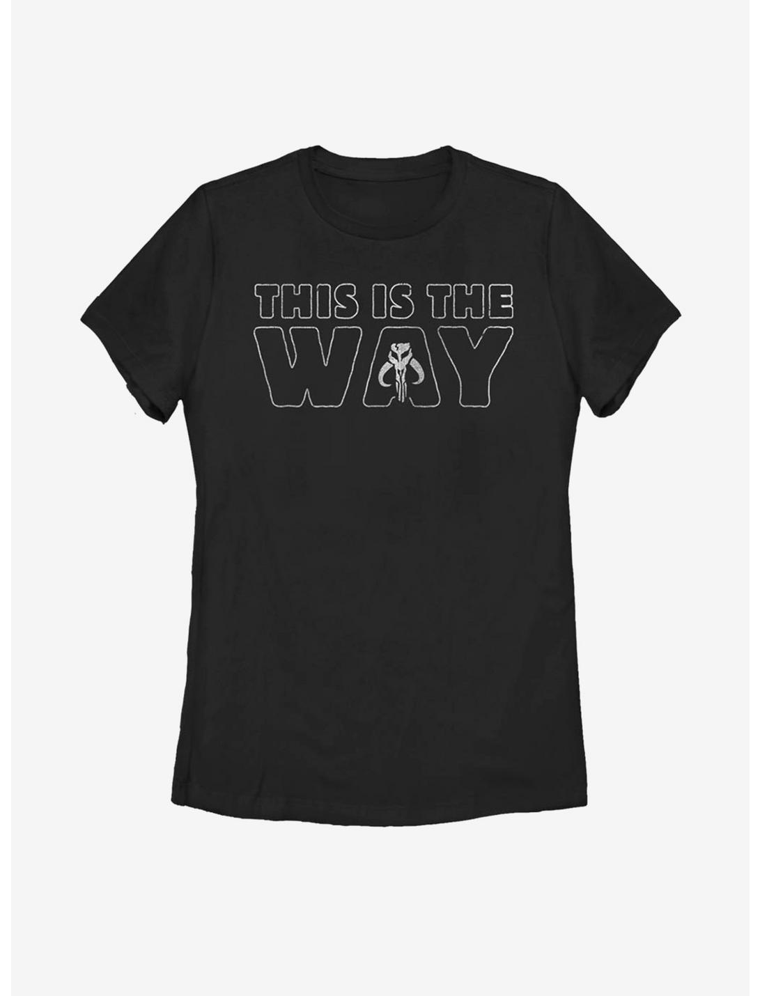 Star Wars The Mandalorian This Is The Way Outline Womens T-Shirt, BLACK, hi-res