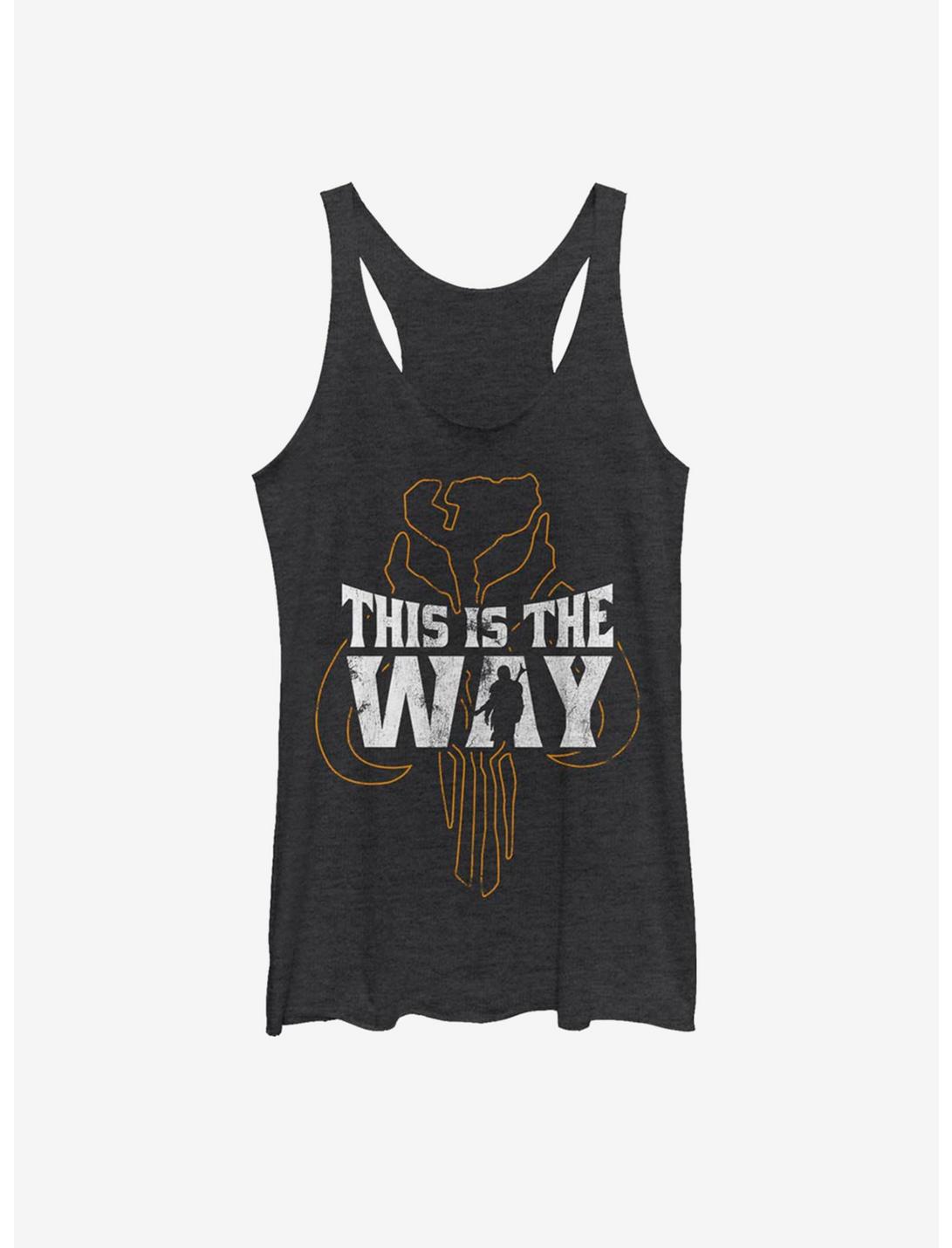 Star Wars The Mandalorian This Is The Way Silhouette Womens Tank Top, BLK HTR, hi-res