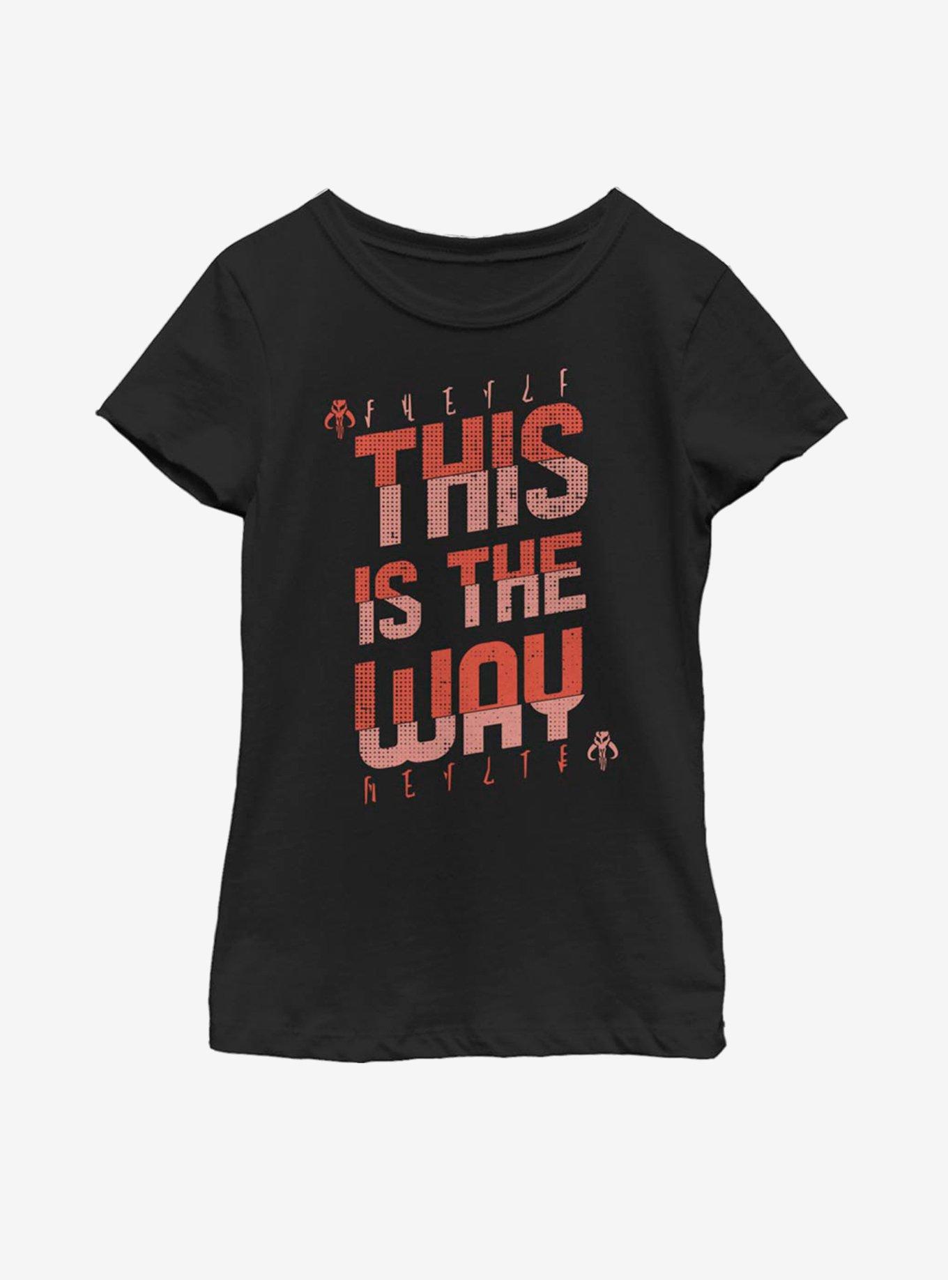 Star Wars The Mandalorian This Is The Way Red Script Youth Girls T-Shirt