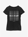 Star Wars The Mandalorian This Is The Way Stack Youth Girls T-Shirt, BLACK, hi-res