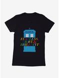 Doctor Who Fearless, Brave And Brilliant Tardis Womens T-Shirt, BLACK, hi-res