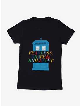 Doctor Who Fearless, Brave And Brilliant Tardis Womens T-Shirt, , hi-res