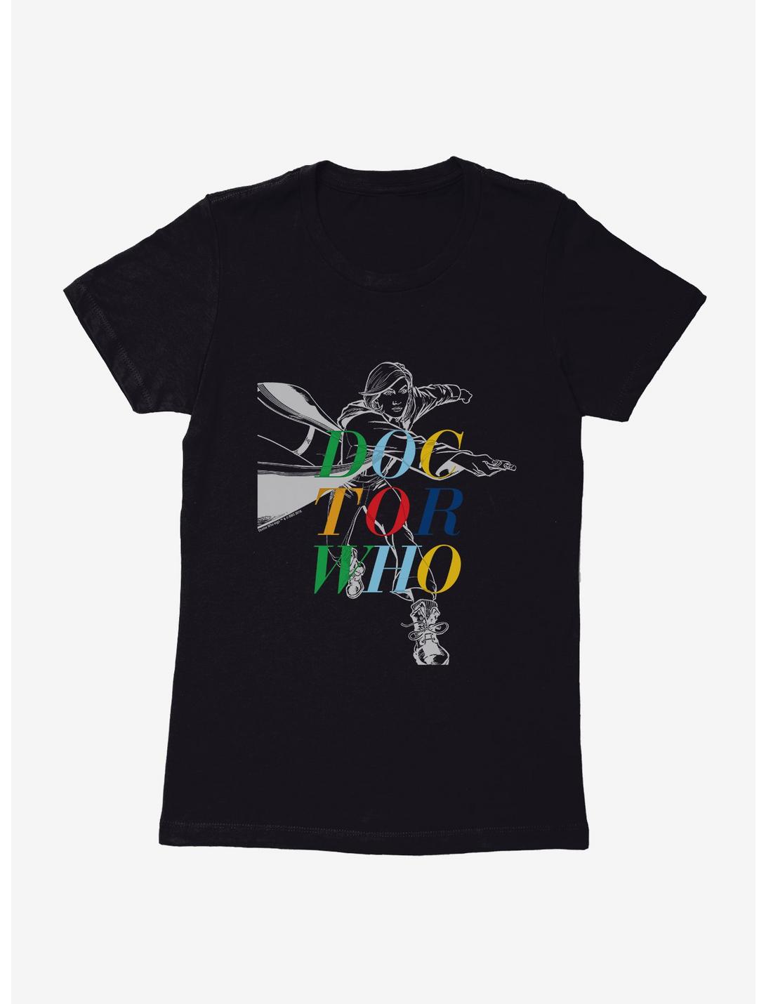 Doctor Who The Thirteenth Doctor Outline Womens T-Shirt, BLACK, hi-res