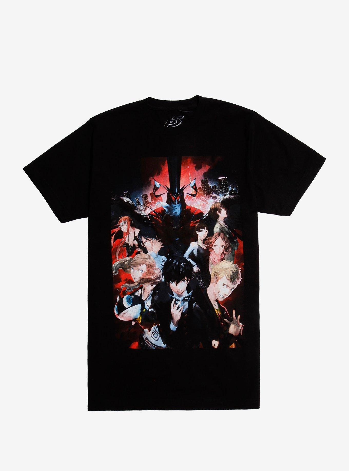 Persona 5 Group T-Shirt, BLACK, hi-res