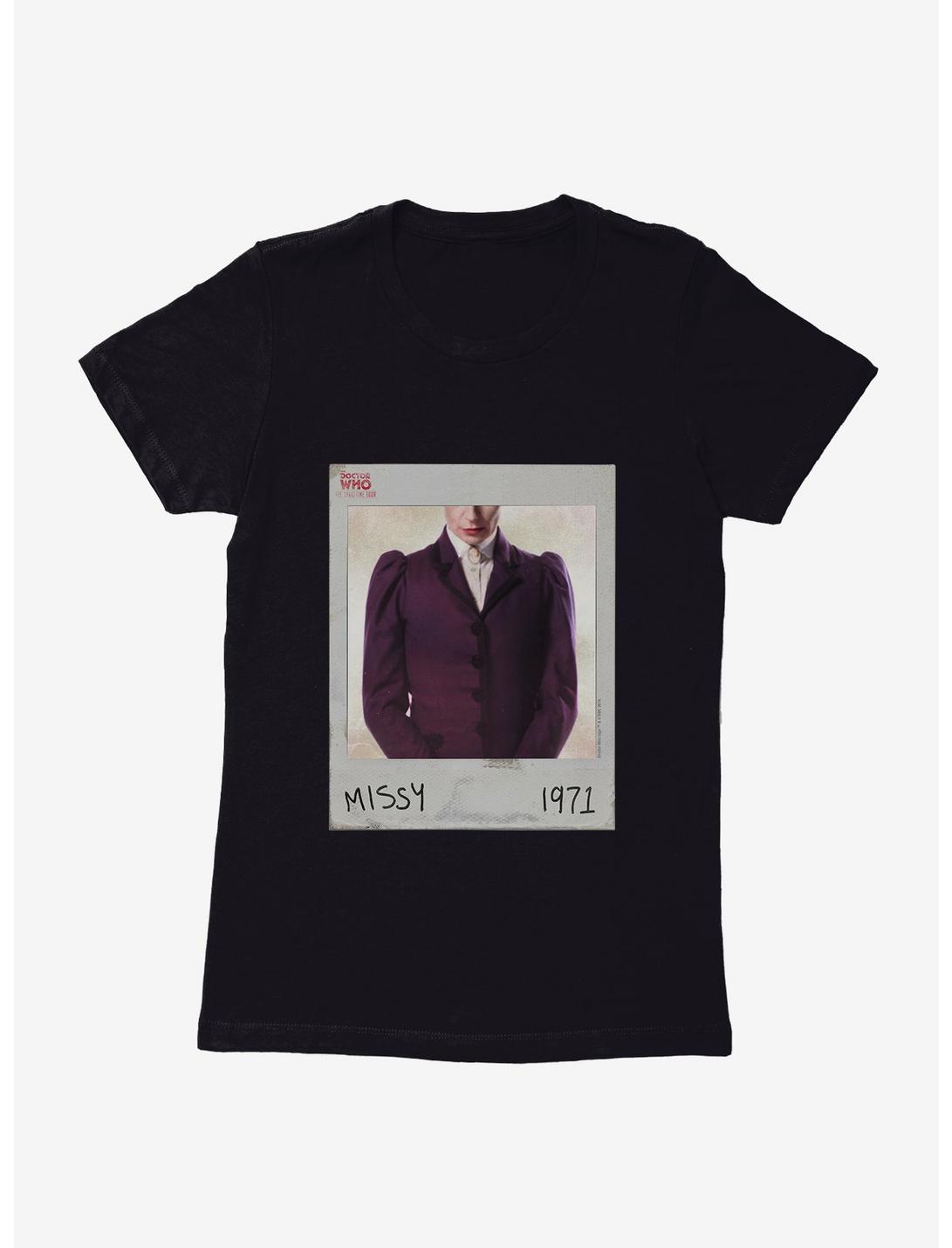Doctor Who Missy 1971 Polaroid Womens T-Shirt, BLACK, hi-res