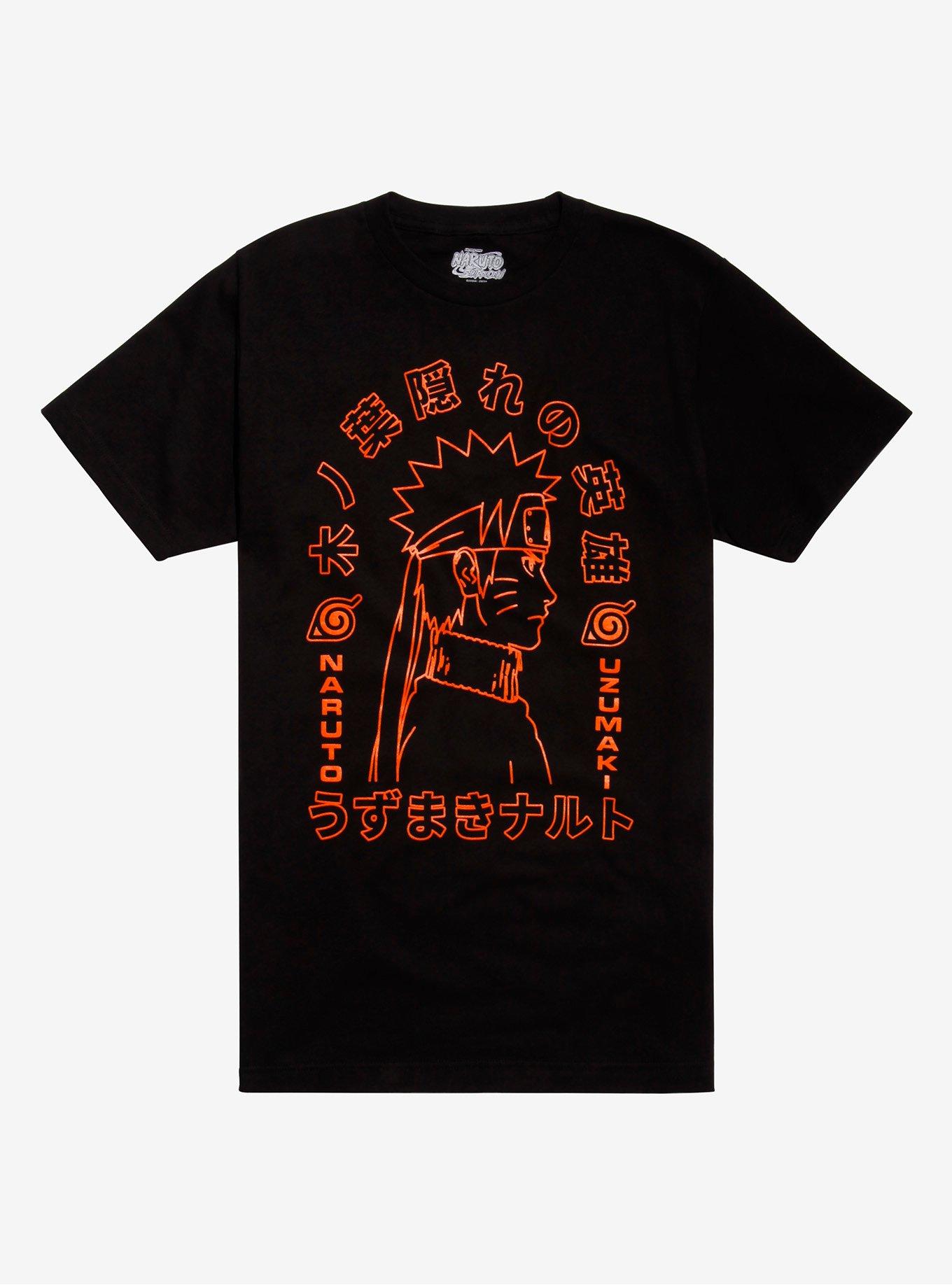 Naruto Shippuden Orange & Black T-Shirt | Hot Topic