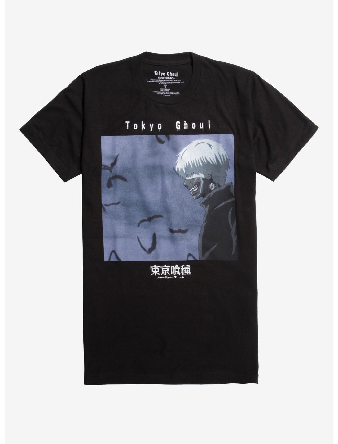 Tokyo Ghoul Kaneki & Bats T-Shirt, BLACK, hi-res