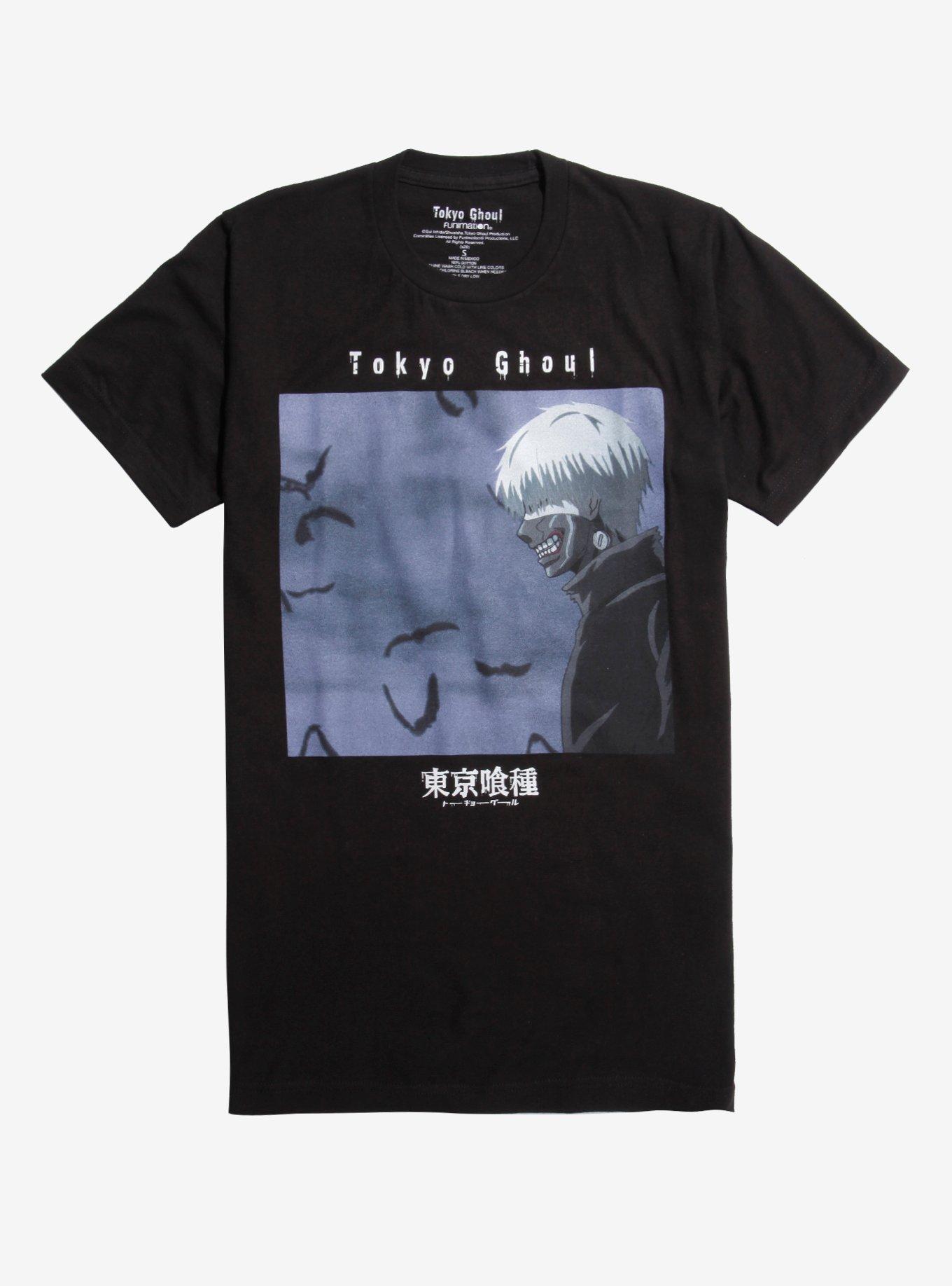 Tokyo Ghoul Kaneki & Bats T-Shirt, BLACK, hi-res