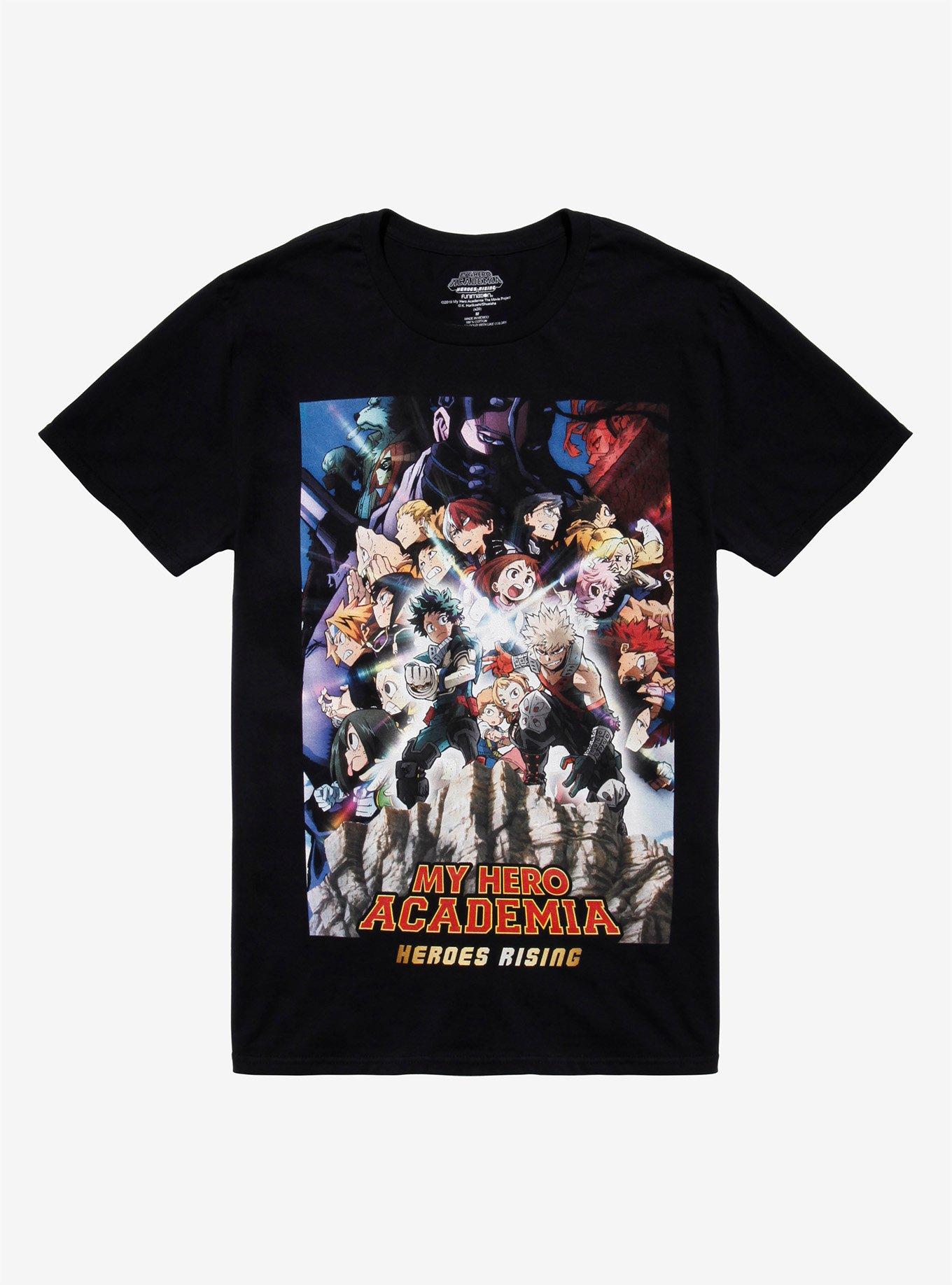 My Hero Academia: Heroes Rising Movie Poster T-Shirt, BLACK, hi-res