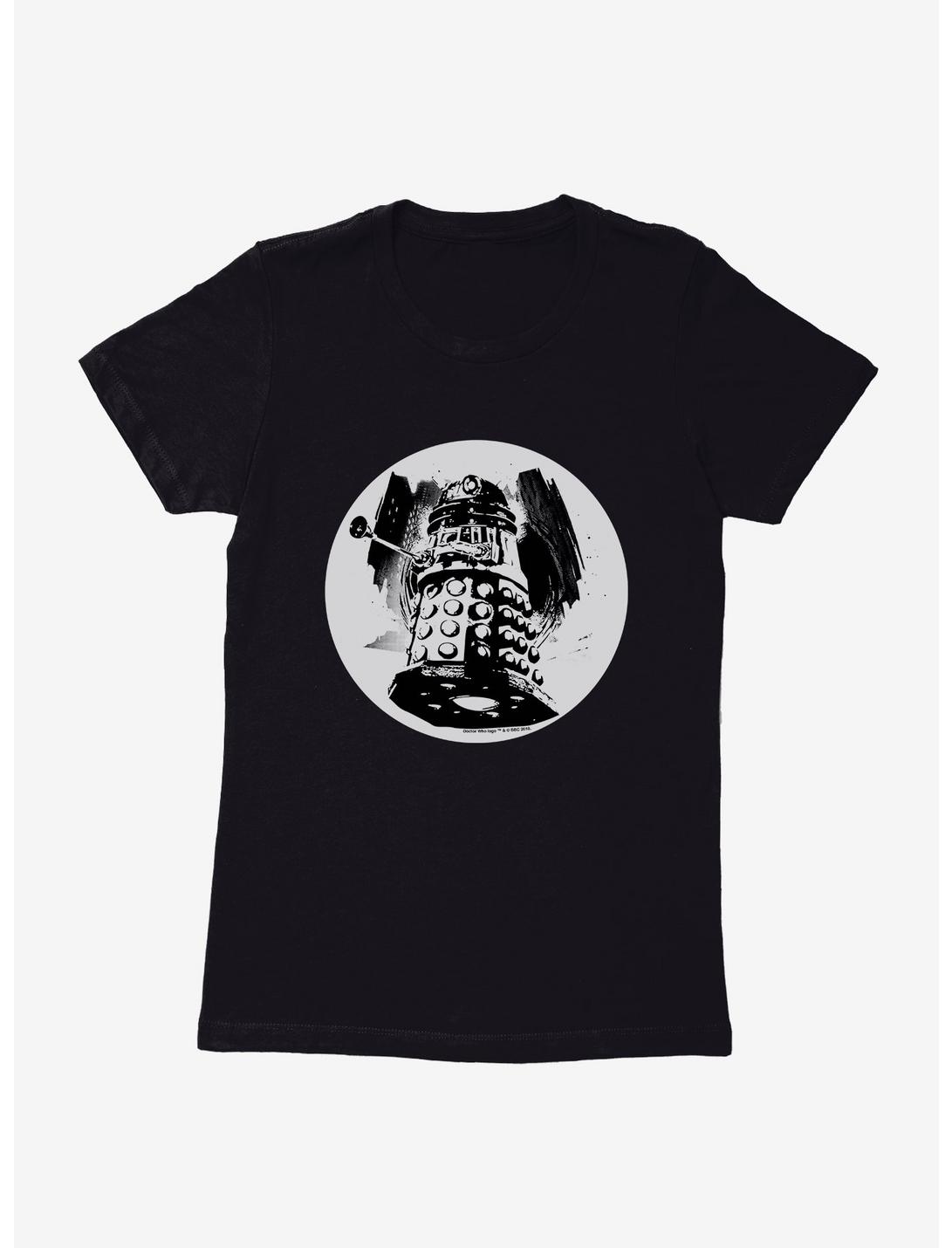 Doctor Who Dalek Smudge Art Womens T-Shirt, BLACK, hi-res