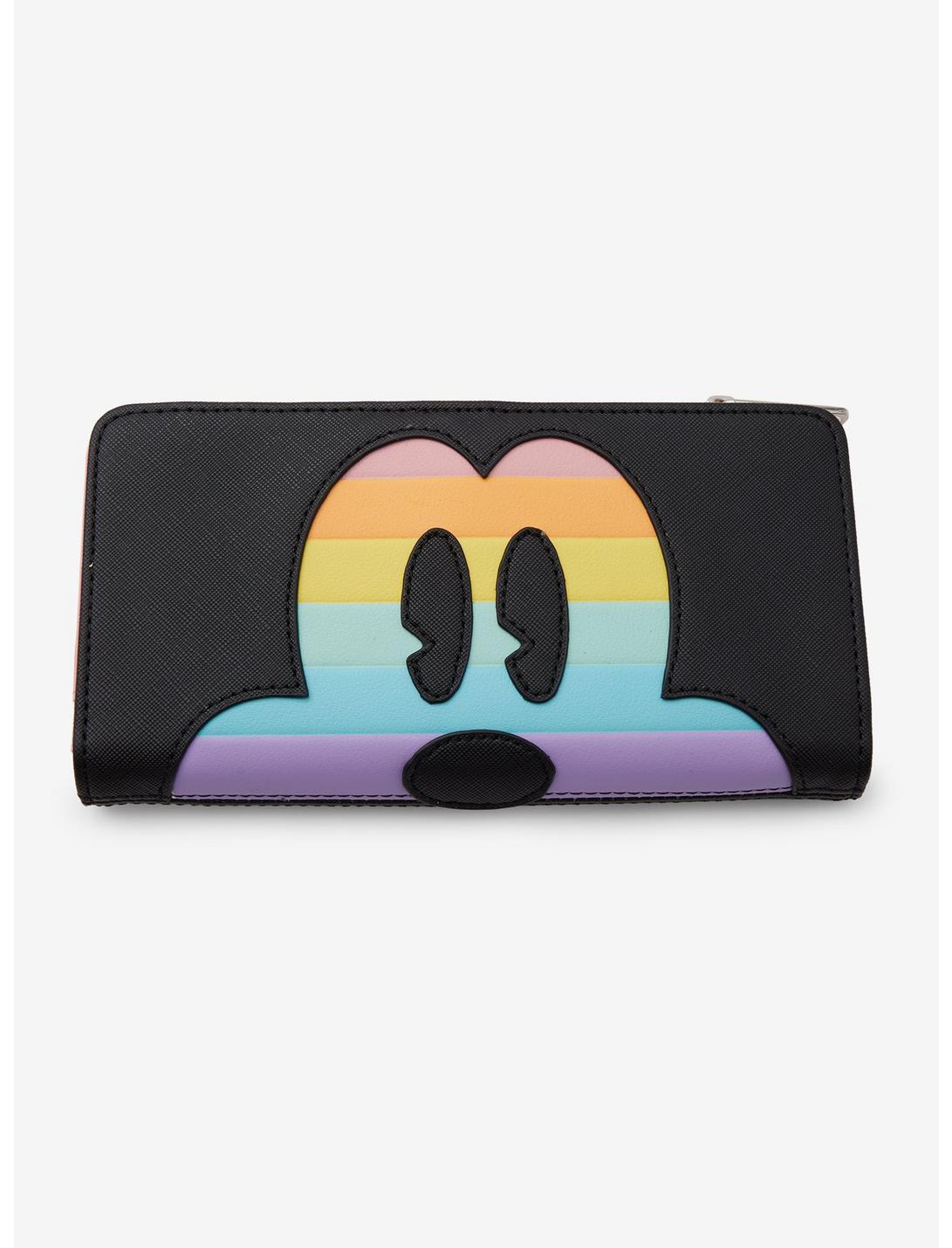 Loungefly Disney Mickey Mouse Pastel Rainbow Wallet, , hi-res
