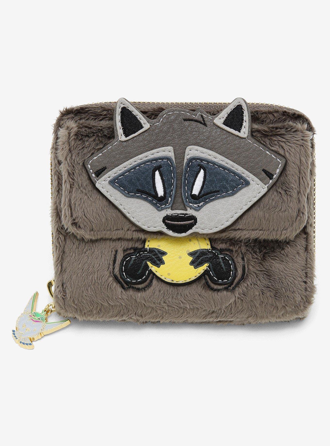 Loungefly Disney Pocahontas Meeko Fuzzy Small Zip Wallet | BoxLunch