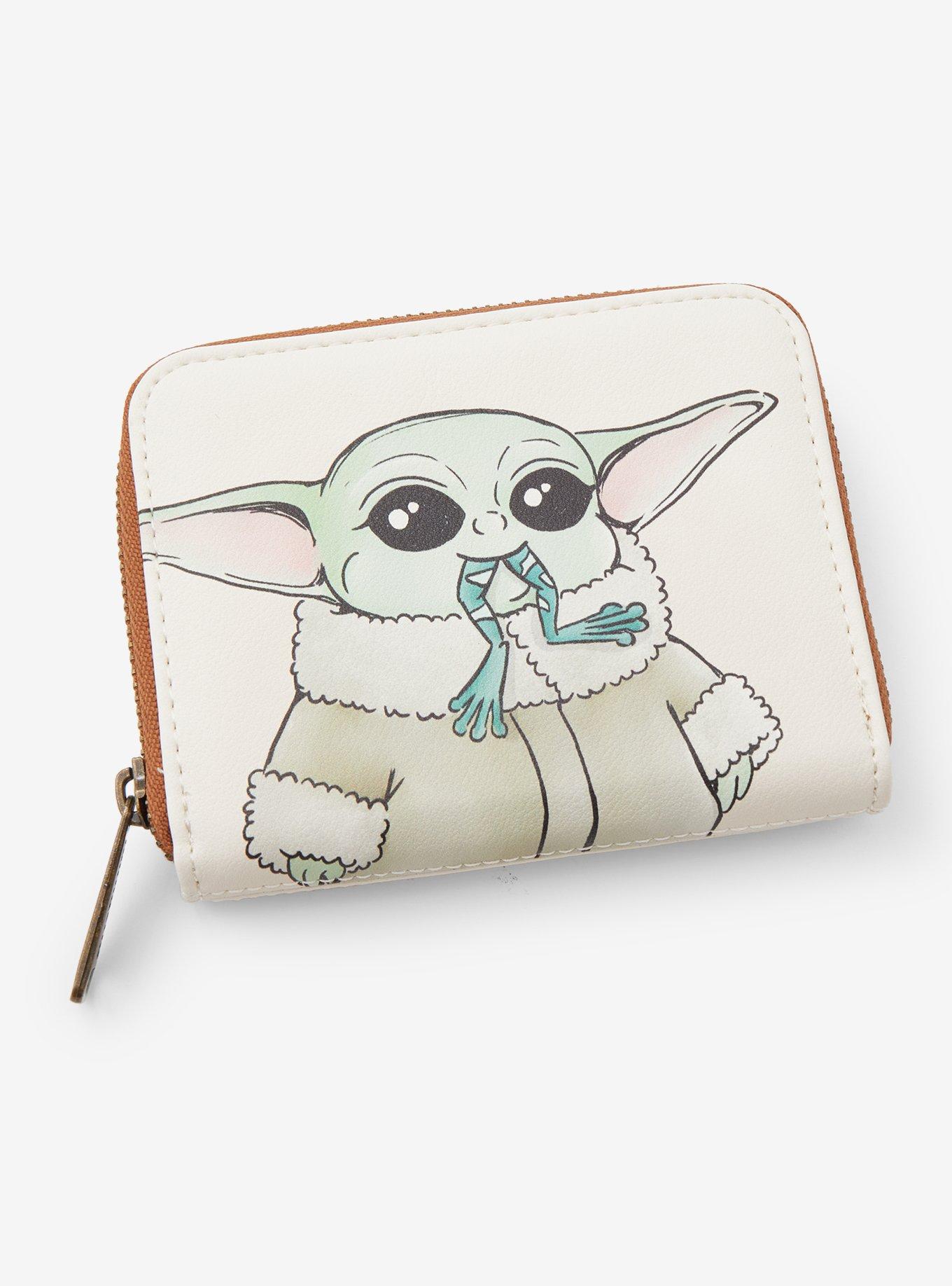 Loungefly Star Wars The Mandalorian The Child with Frogs Small Zip Wallet - BoxLunch Exclusive, , hi-res
