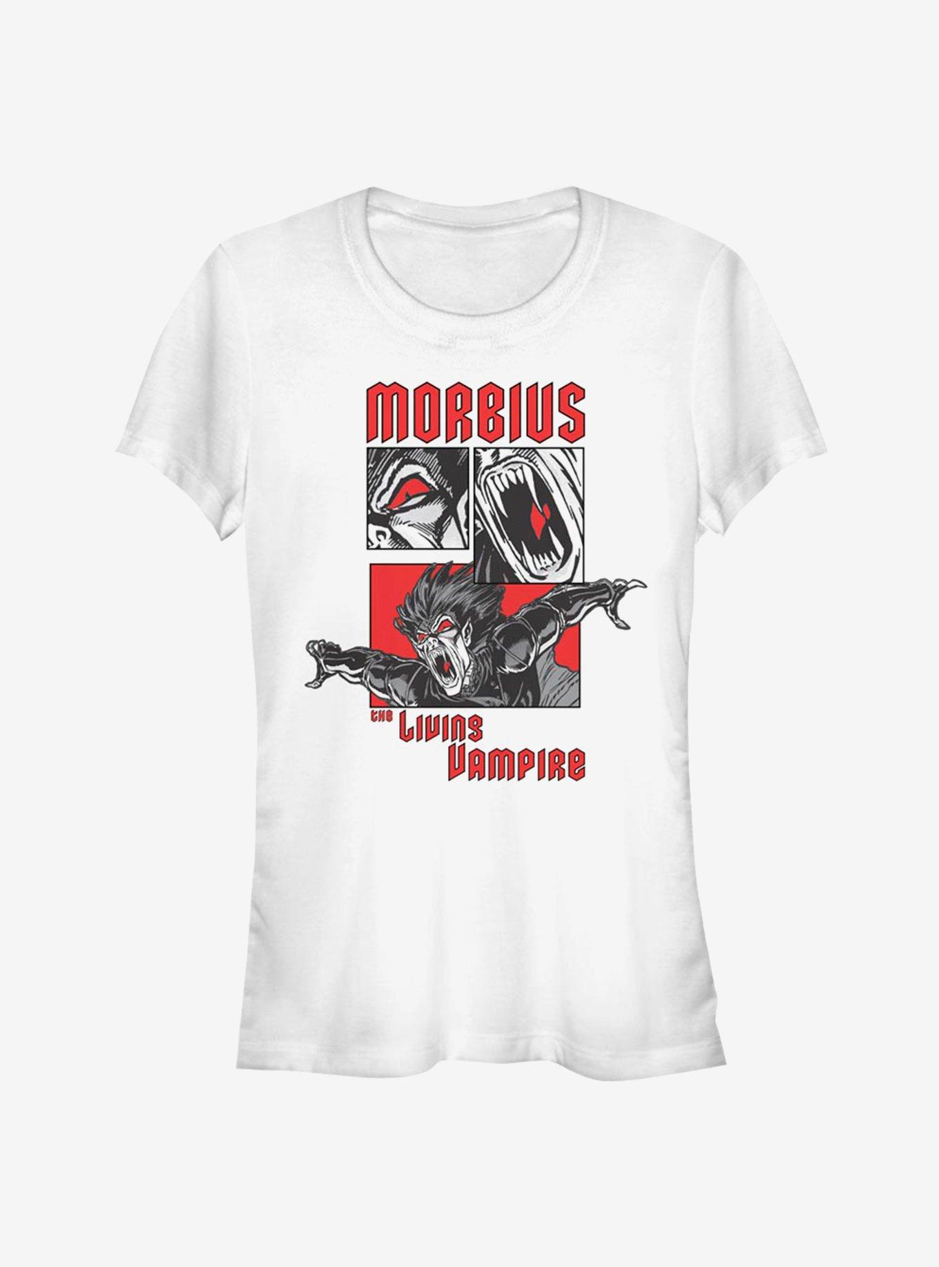 Marvel Morbius The Living Vampire Panels Girls T-Shirt