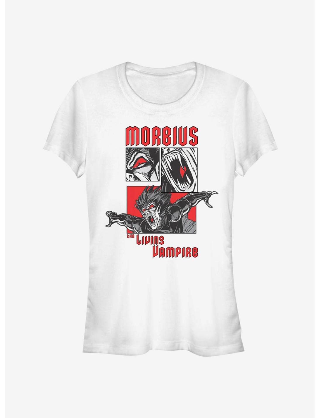 Marvel Morbius The Living Vampire Panels Girls T-Shirt , WHITE, hi-res