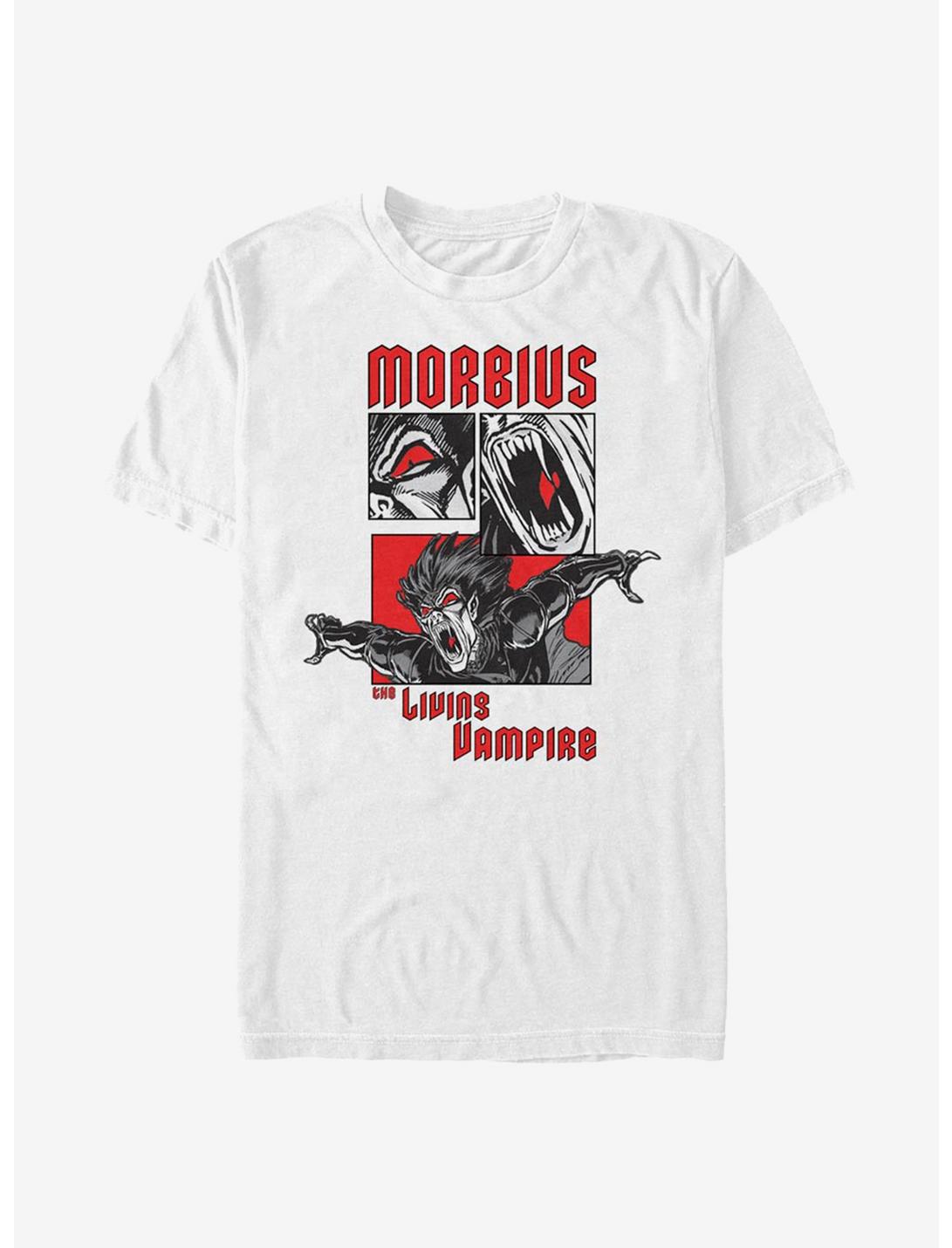 Marvel Morbius The Living Vampire Panels T-Shirt , WHITE, hi-res