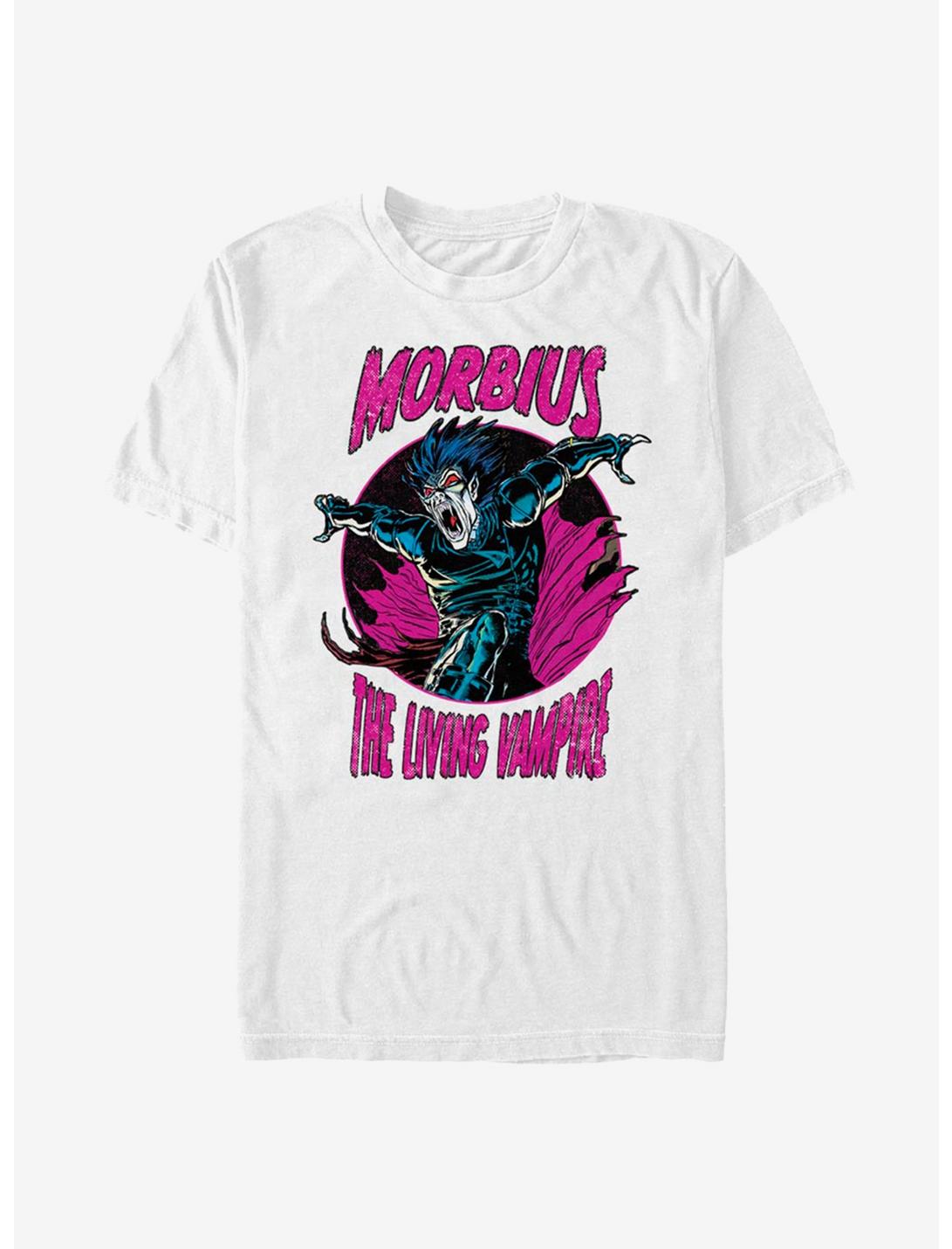 Marvel Morbius The Living Vampire Panels Comic Frame T-Shirt , WHITE, hi-res