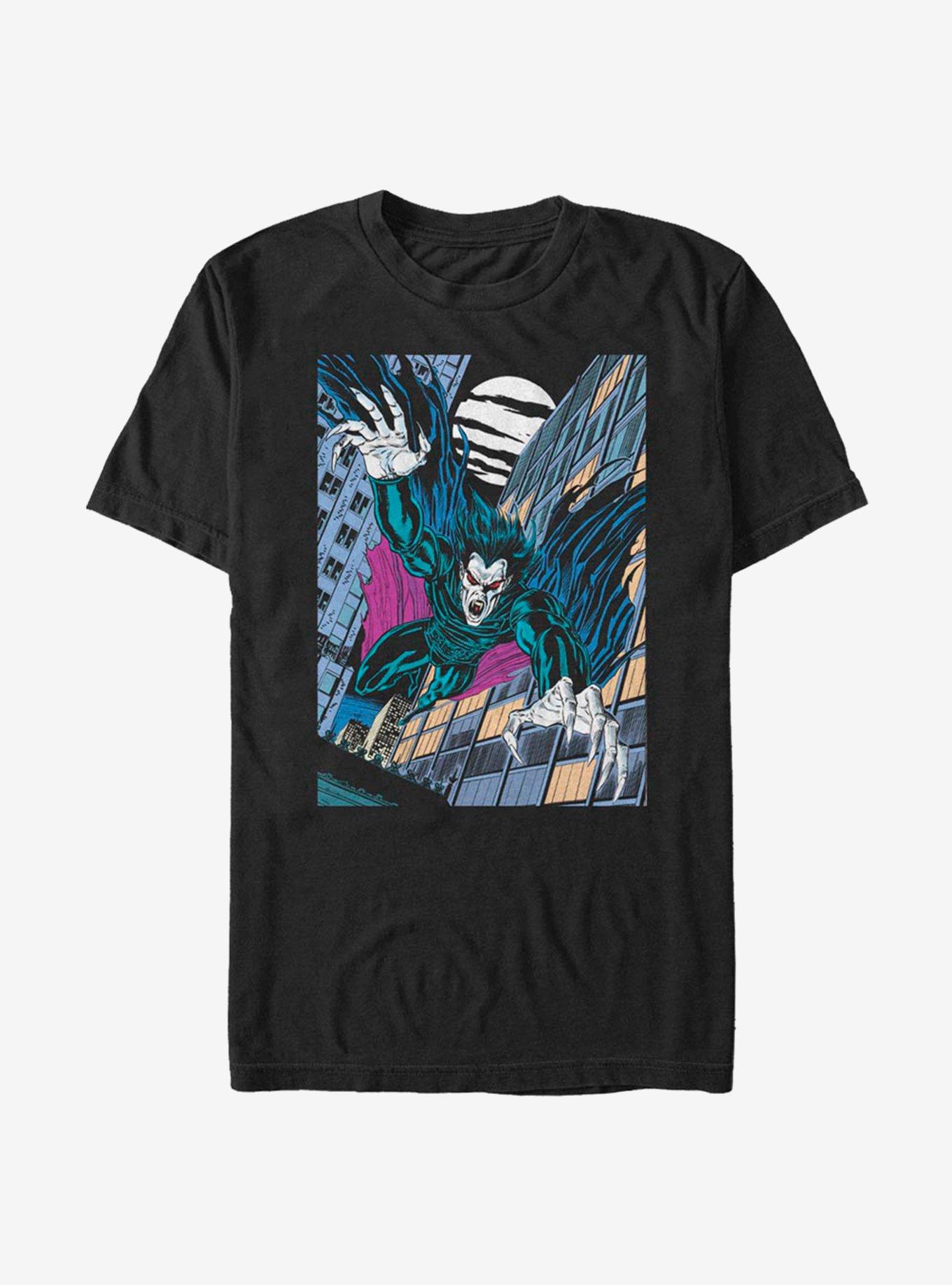 Marvel Morbius The Living Vampire Comic Photo T-Shirt , BLACK, hi-res