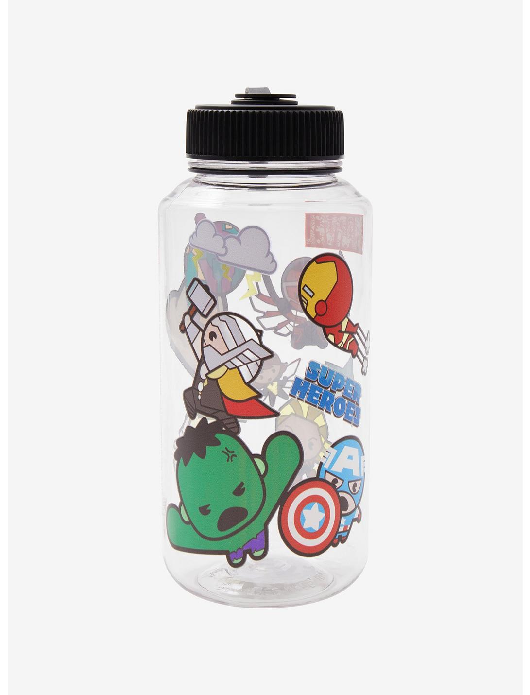 Marvel Avengers Chibi Sticker Water Bottle, , hi-res