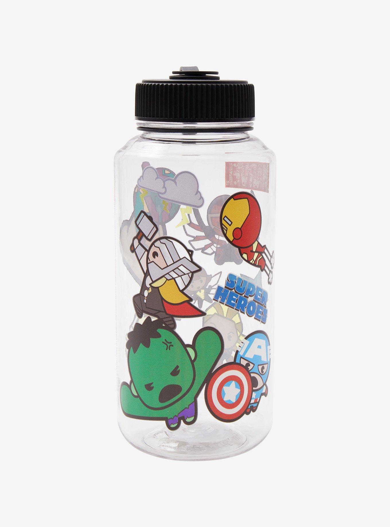 Marvel Avengers Chibi Sticker Water Bottle, , hi-res