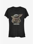 Star Wars The Mandalorian The Child Outlined Girls T-Shirt, BLACK, hi-res