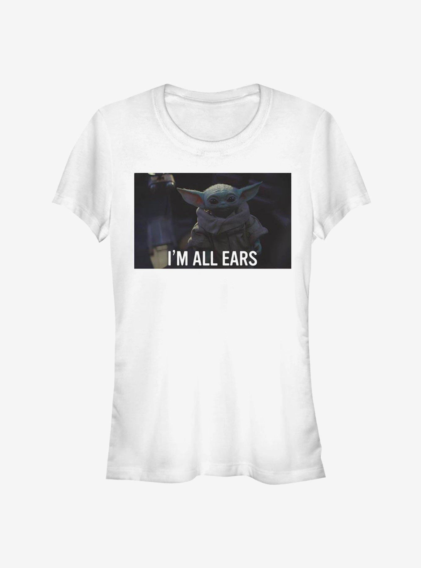 Star Wars The Mandalorian The Child I'm All Ears Girls T-Shirt, WHITE, hi-res