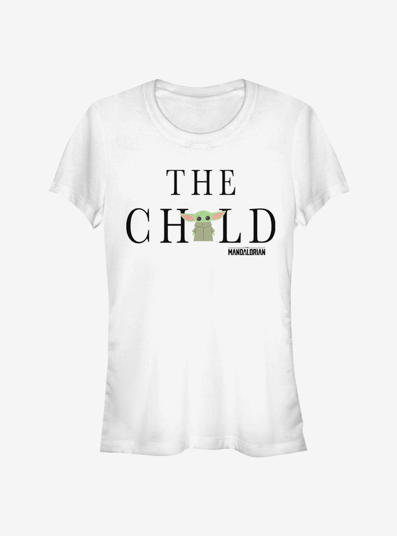 Star Wars The Mandalorian The Child Text Girls T-Shirt