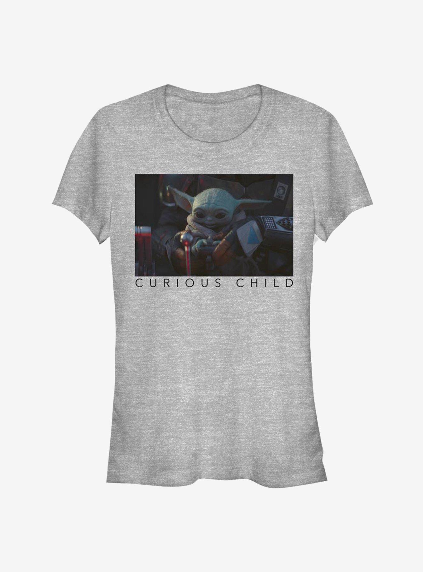 Star Wars The Mandalorian The Child Curious Photoreal Girls T-Shirt, ATH HTR, hi-res