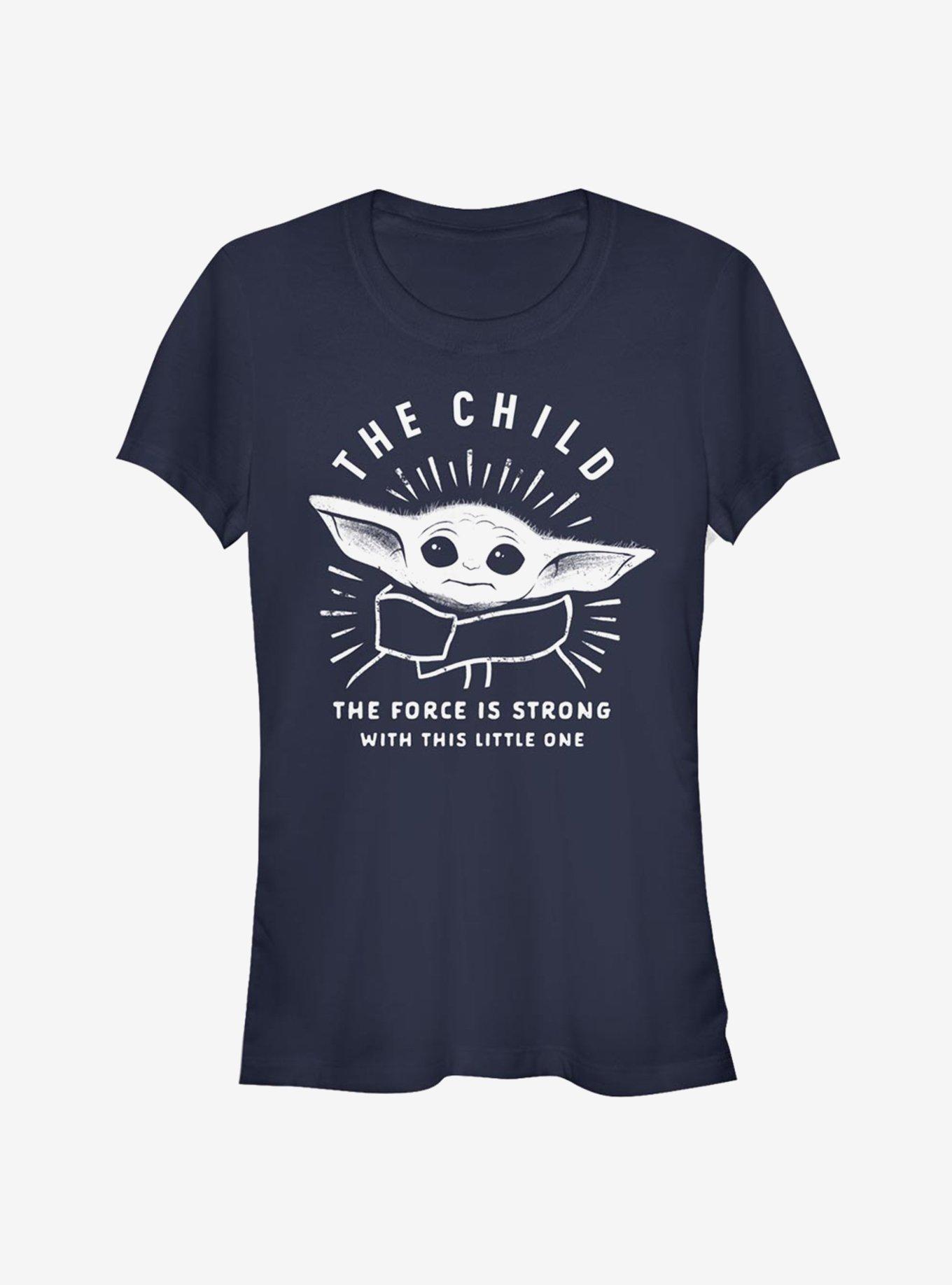 Star Wars The Mandalorian The Child The Force Is Strong Girls T-Shirt, NAVY, hi-res