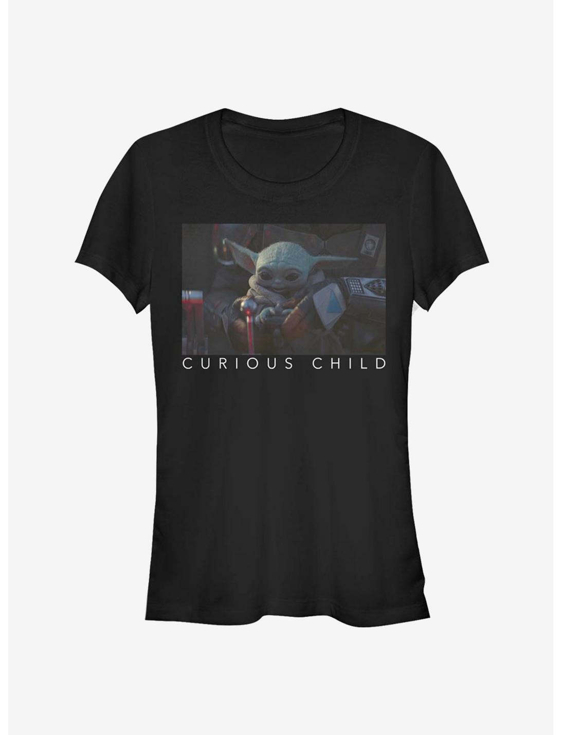 Star Wars The Mandalorian The Child Curious Photo Girls T-Shirt, BLACK, hi-res