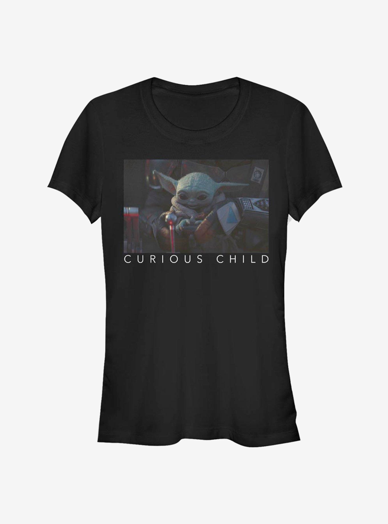 Star Wars The Mandalorian The Child Curious Photo Girls T-Shirt, BLACK, hi-res