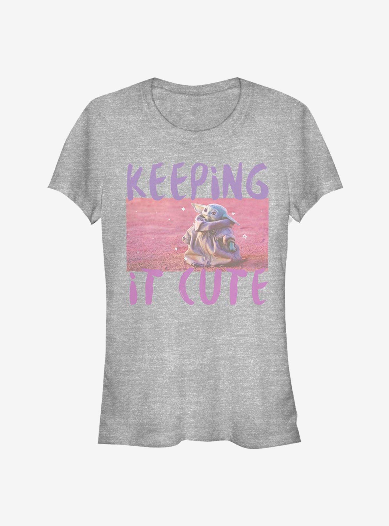 Star Wars The Mandalorian The Child Keeping It Cute Girls T-Shirt, ATH HTR, hi-res