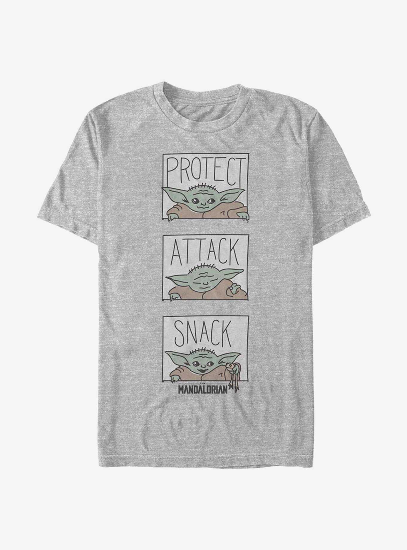 Star Wars The Mandalorian The Child Protect Attack Snack T-Shirt, , hi-res