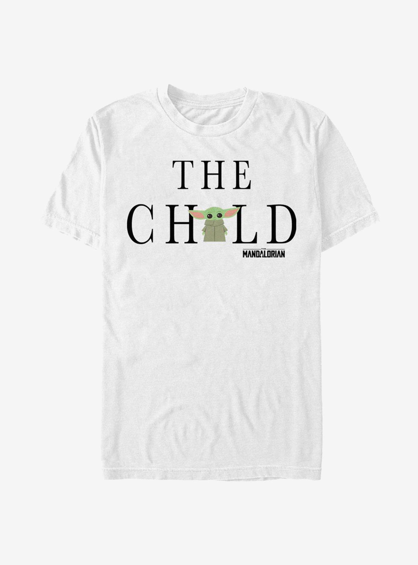 Star Wars The Mandalorian The Child Text T-Shirt, WHITE, hi-res