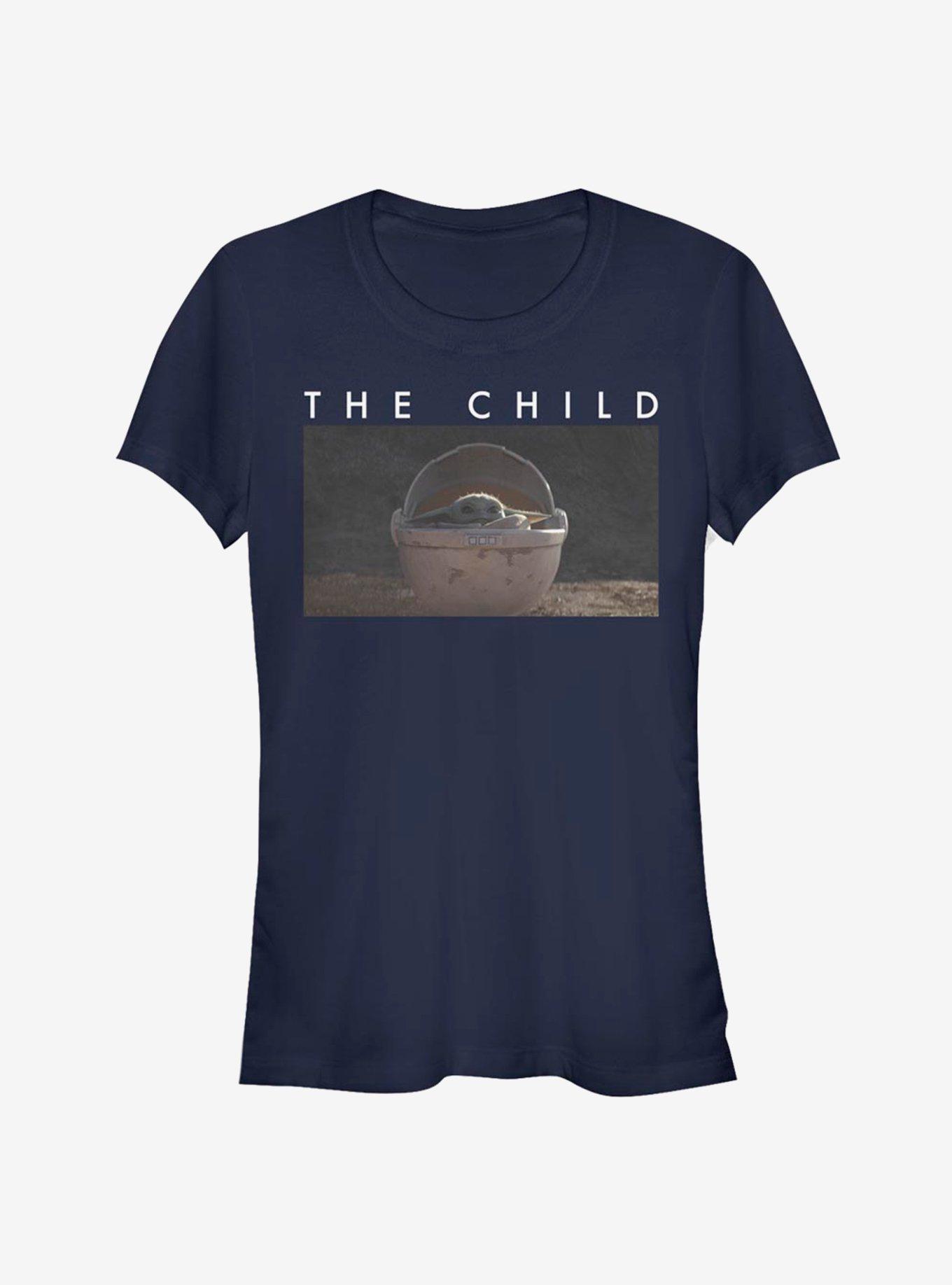 Star Wars The Mandalorian The Child Floating Bassinet Girls T-Shirt, NAVY, hi-res
