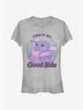 Star Wars The Mandalorian The Child This Is My Good Side Girls T-Shirt, ATH HTR, hi-res