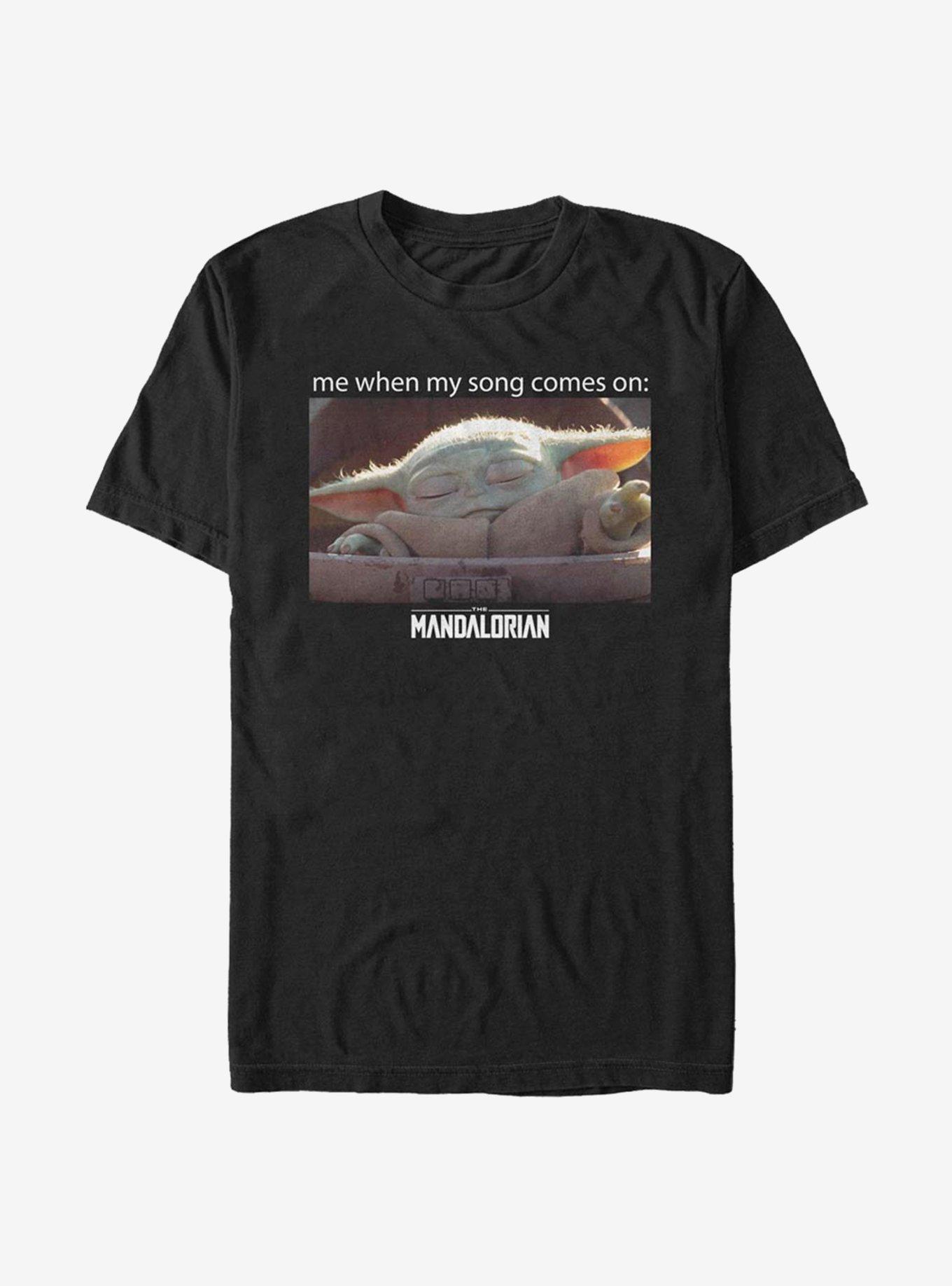 Star Wars The Mandalorian The Child Song Meme T-Shirt, BLACK, hi-res