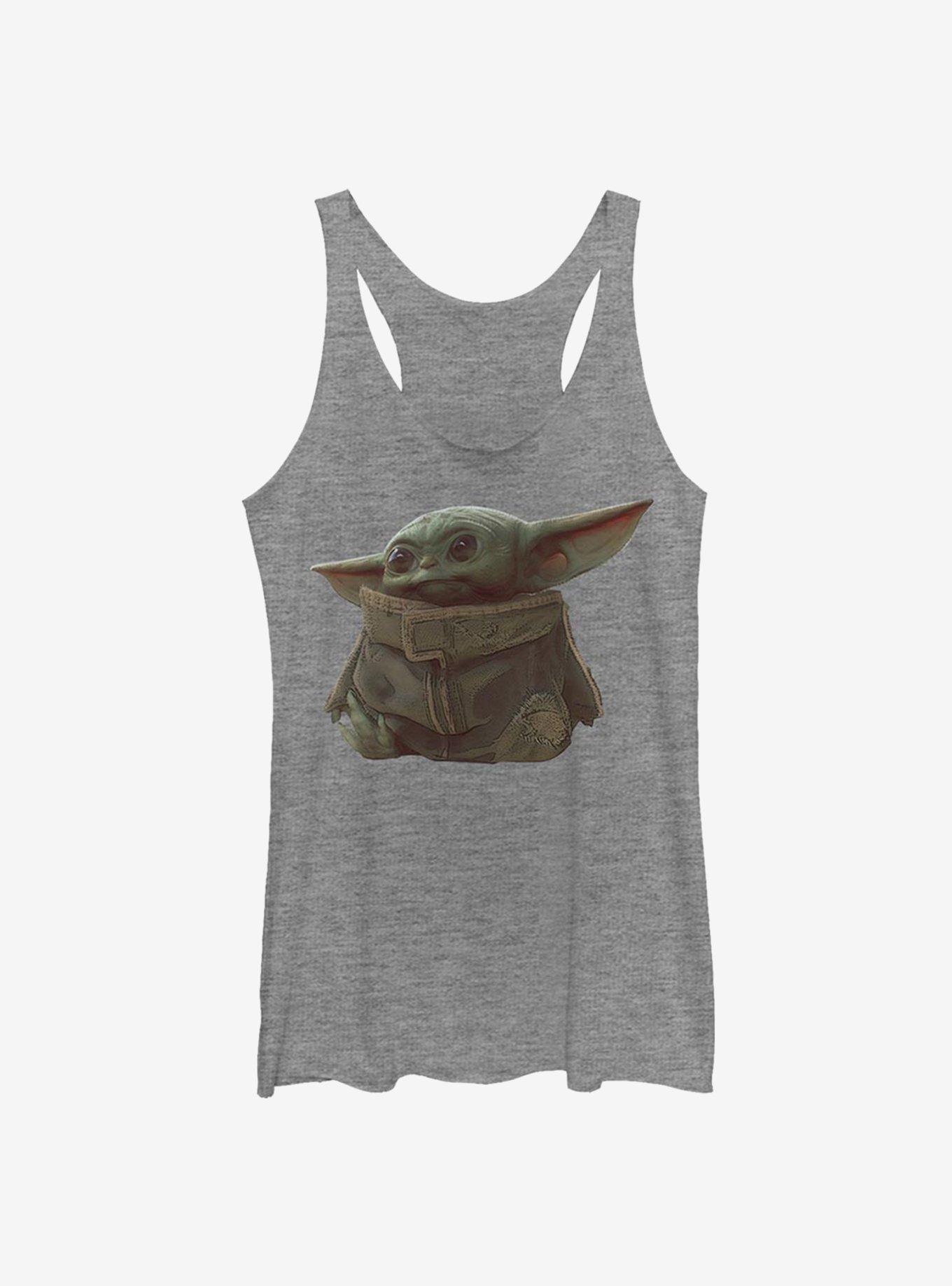 Star Wars The Mandalorian The Child Classic Pose Girls Tank, GRAY HTR, hi-res