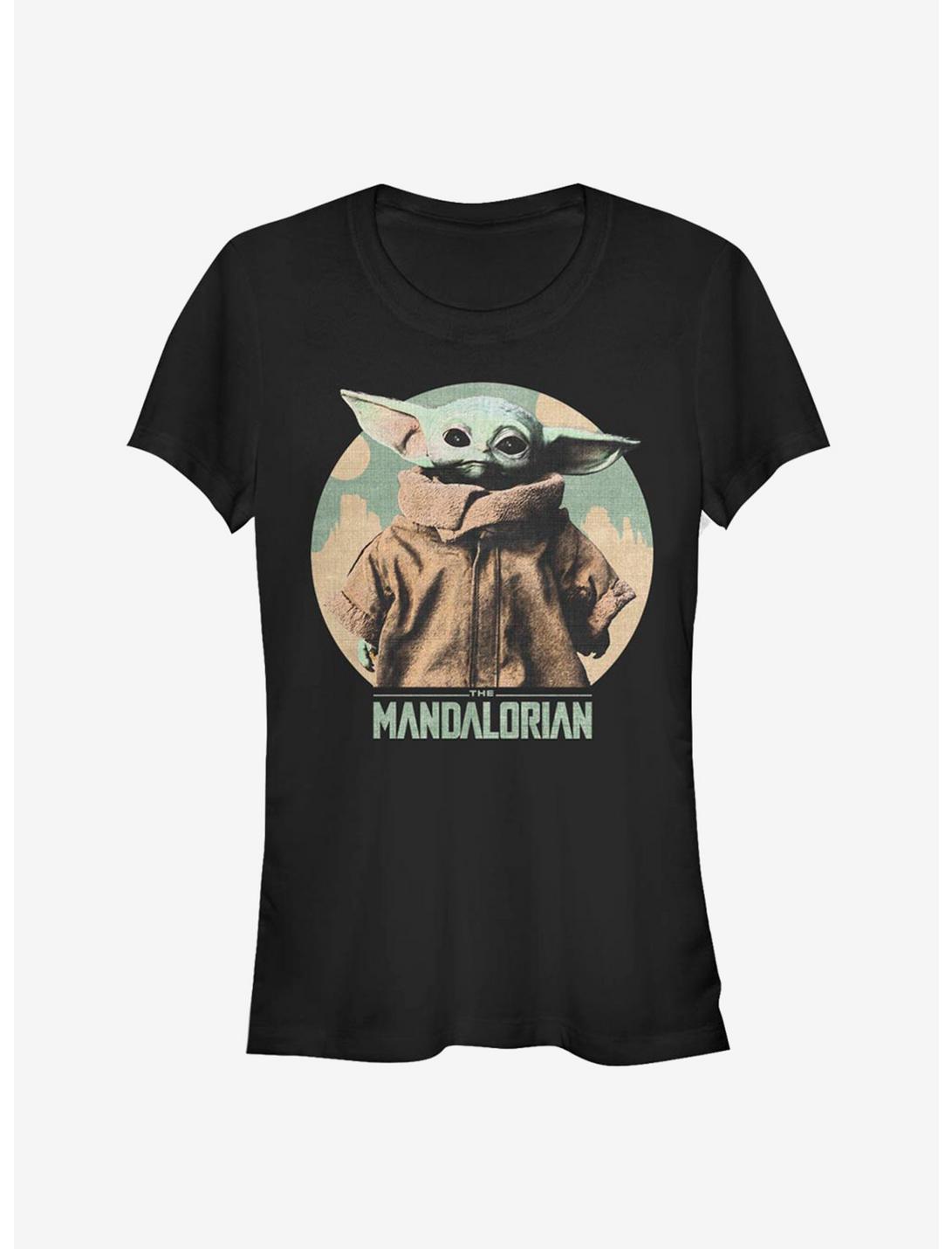 Star Wars The Mandalorian The Child Vintage Badge Girls T-Shirt, BLACK, hi-res
