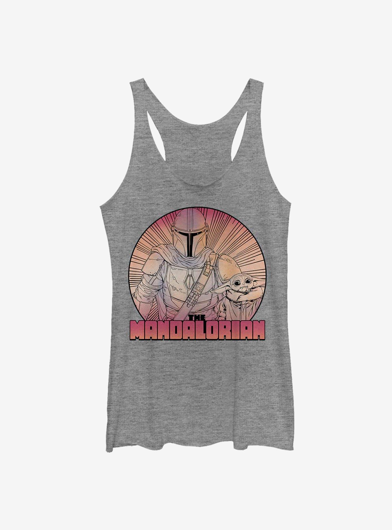 Star Wars The Mandalorian The Child Inside The Lines Girls Tank - GREY ...