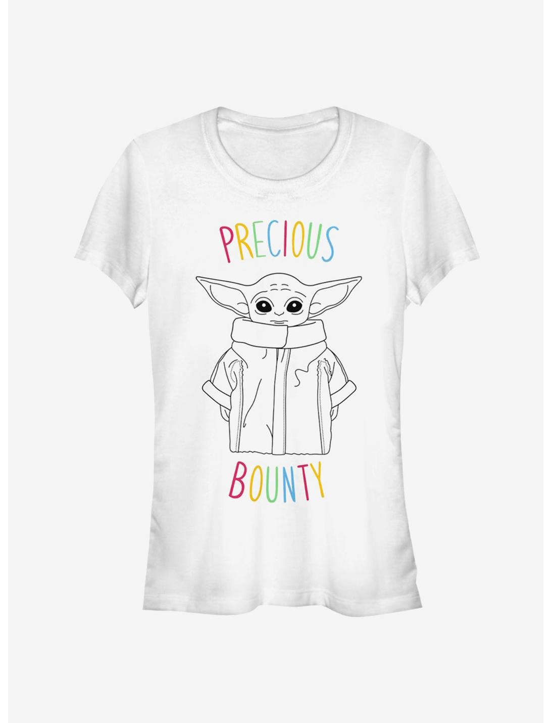 Star Wars The Mandalorian The Child Precious Bounty Outline Girls T-Shirt, WHITE, hi-res