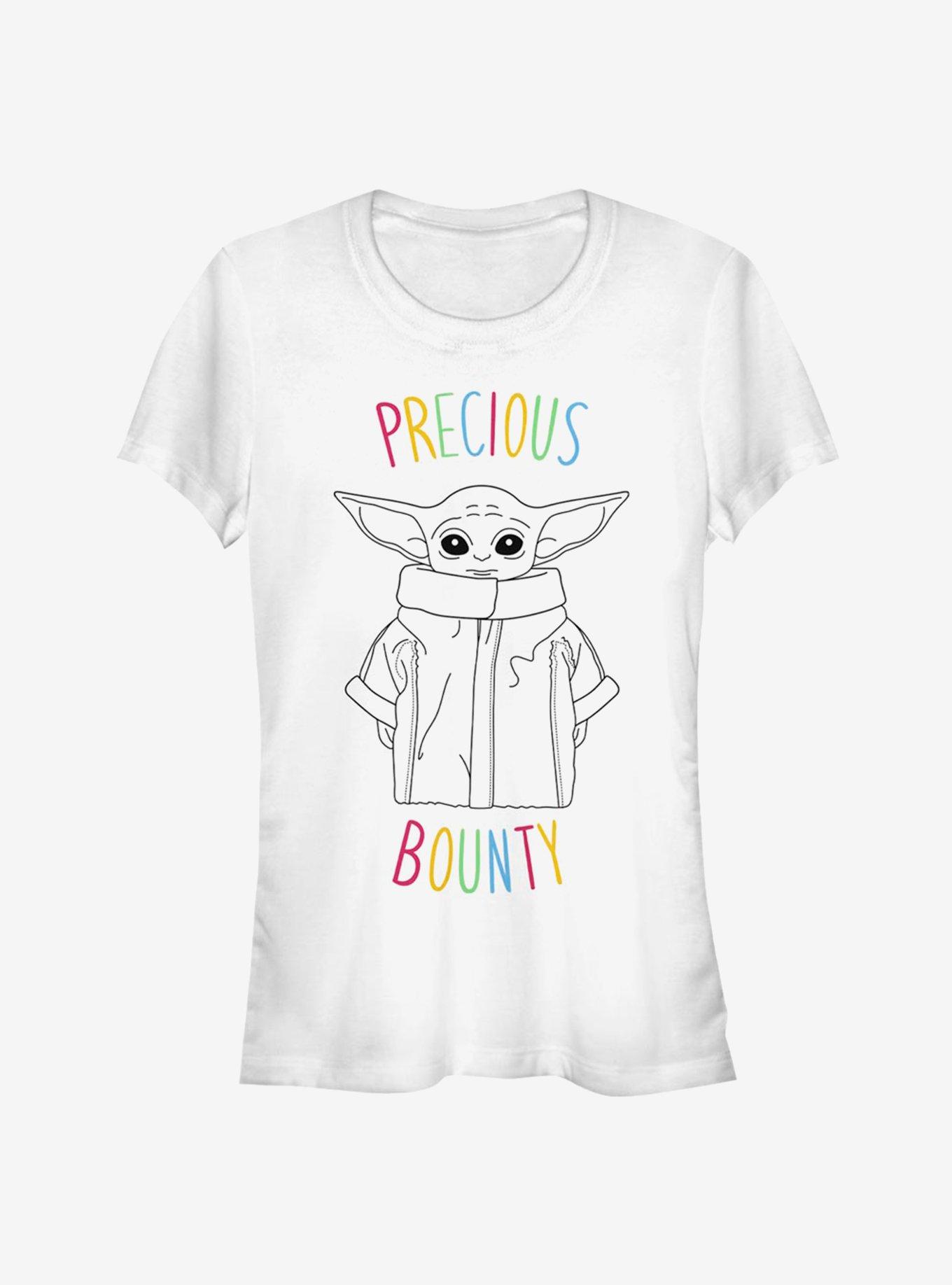 Star Wars The Mandalorian The Child Precious Bounty Outline Girls T-Shirt, WHITE, hi-res