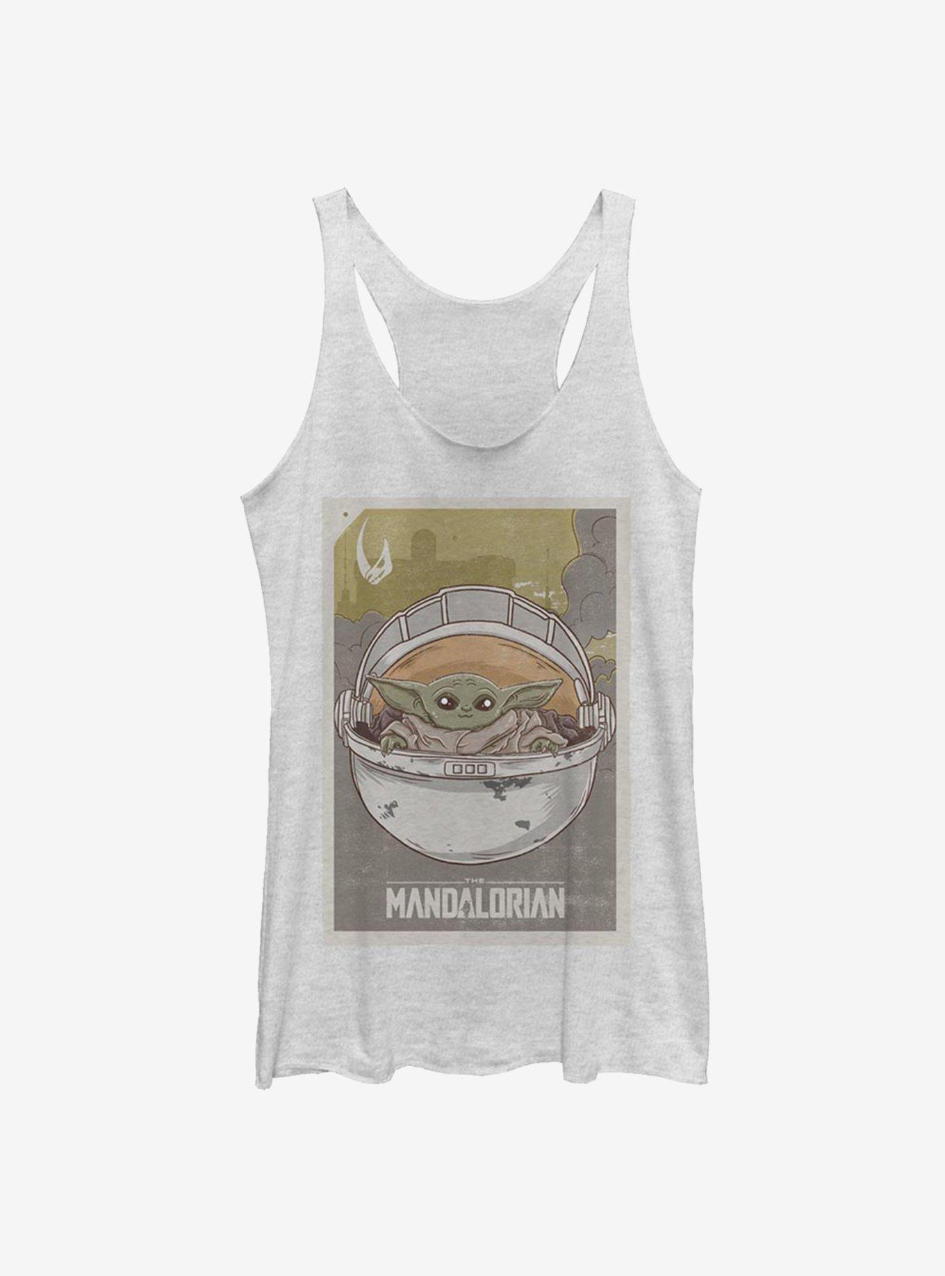 Star Wars The Mandalorian The Child Poster Girls Tank, WHITE HTR, hi-res