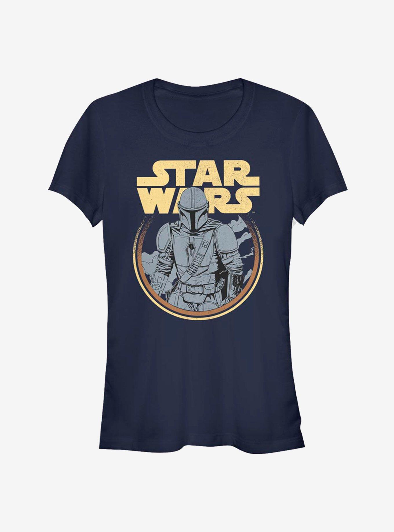 Star Wars The Mandalorian The Child Retro Mando Girls T-Shirt, NAVY, hi-res