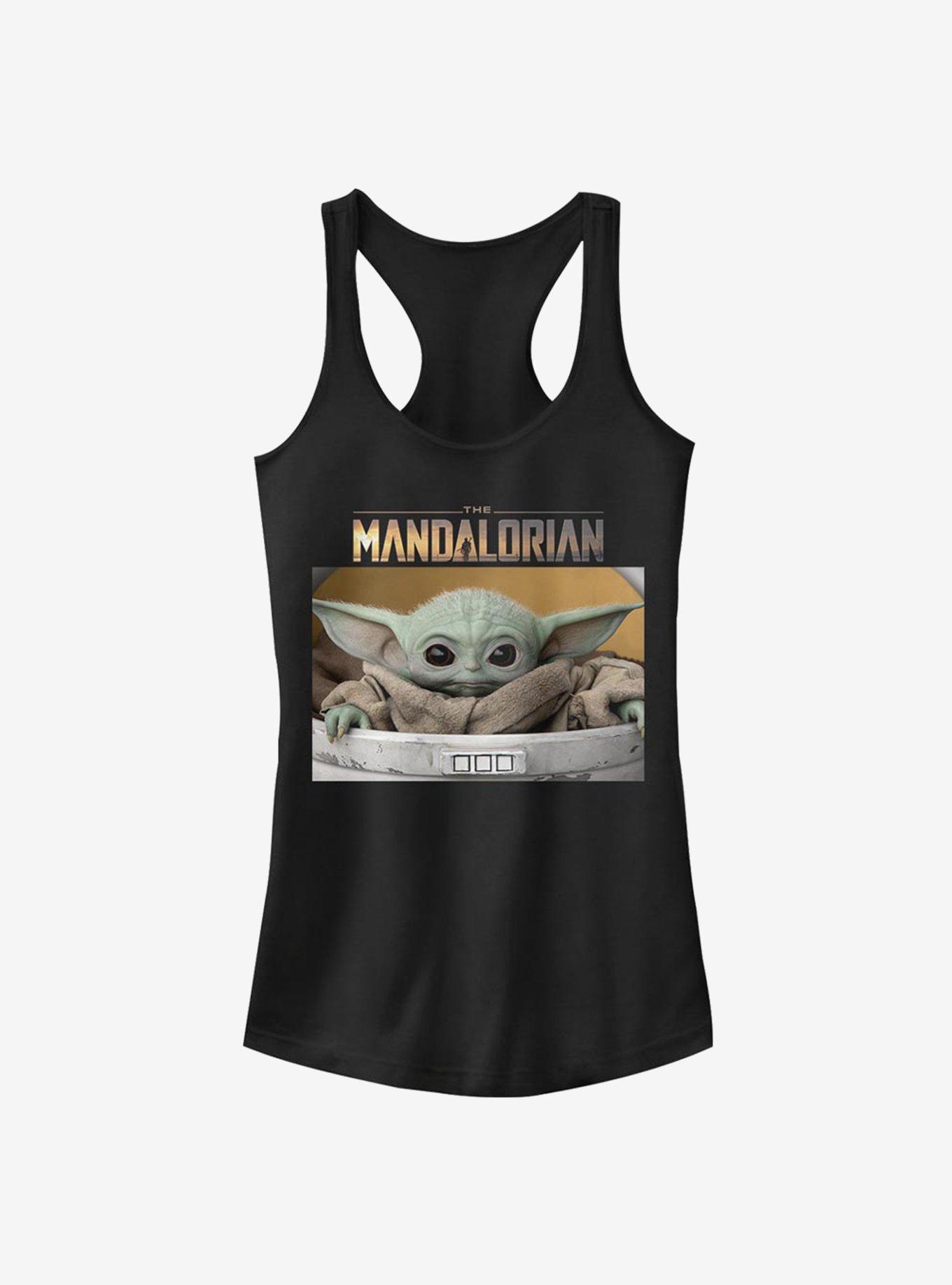 Star Wars The Mandalorian The Child Box Photo Girls Tank, BLACK, hi-res