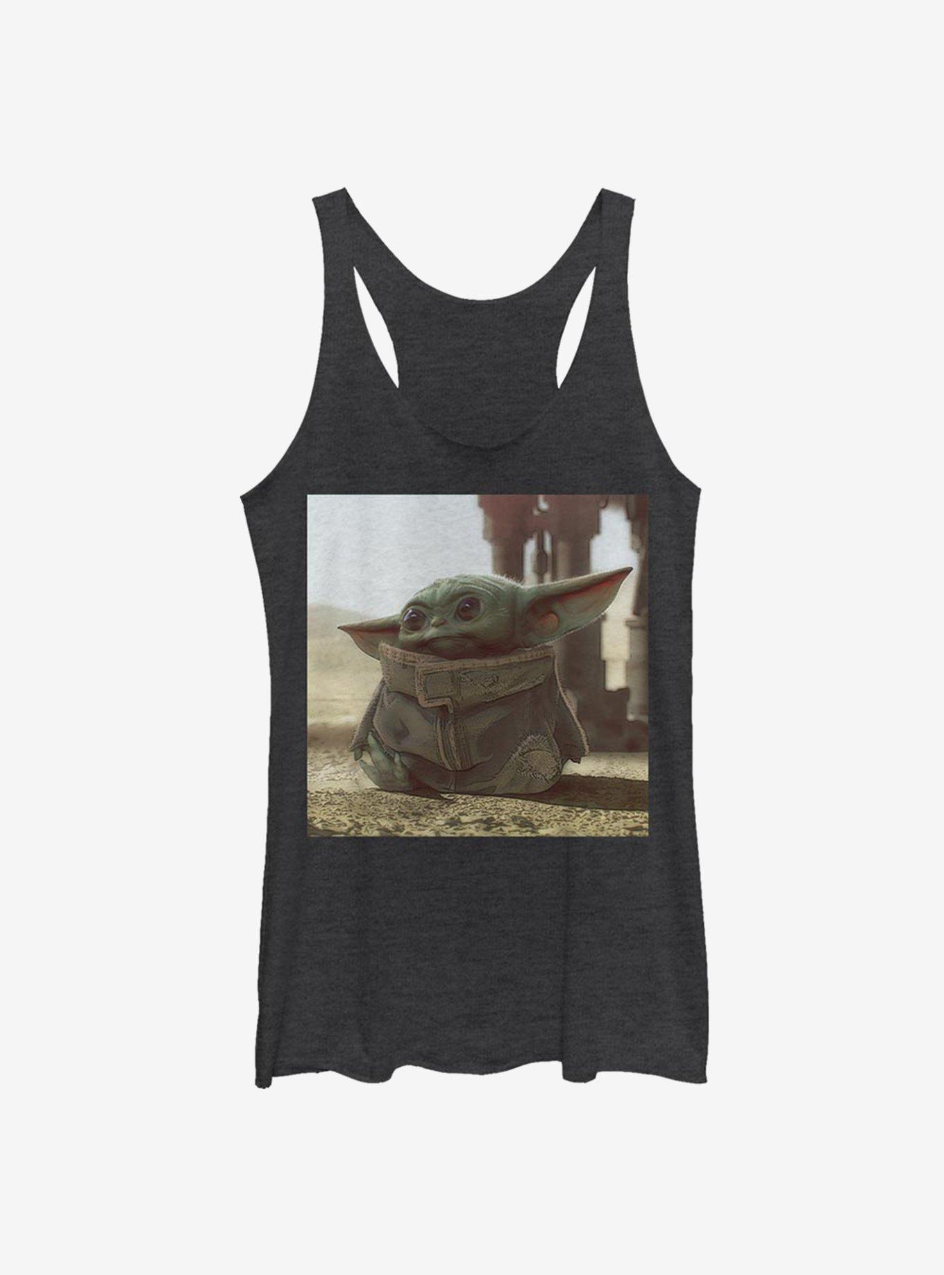 Star Wars The Mandalorian The Child Photoreal Girls Tank, BLK HTR, hi-res