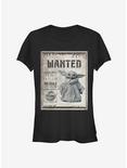 Star Wars The Mandalorian Wanted The Child Poster Girls T-Shirt, BLACK, hi-res
