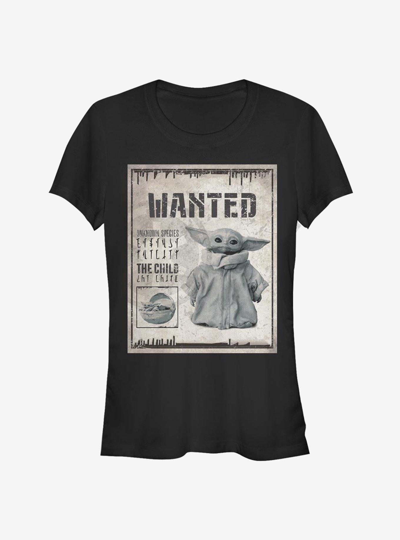 Star Wars The Mandalorian Wanted The Child Poster Girls T-Shirt, BLACK, hi-res