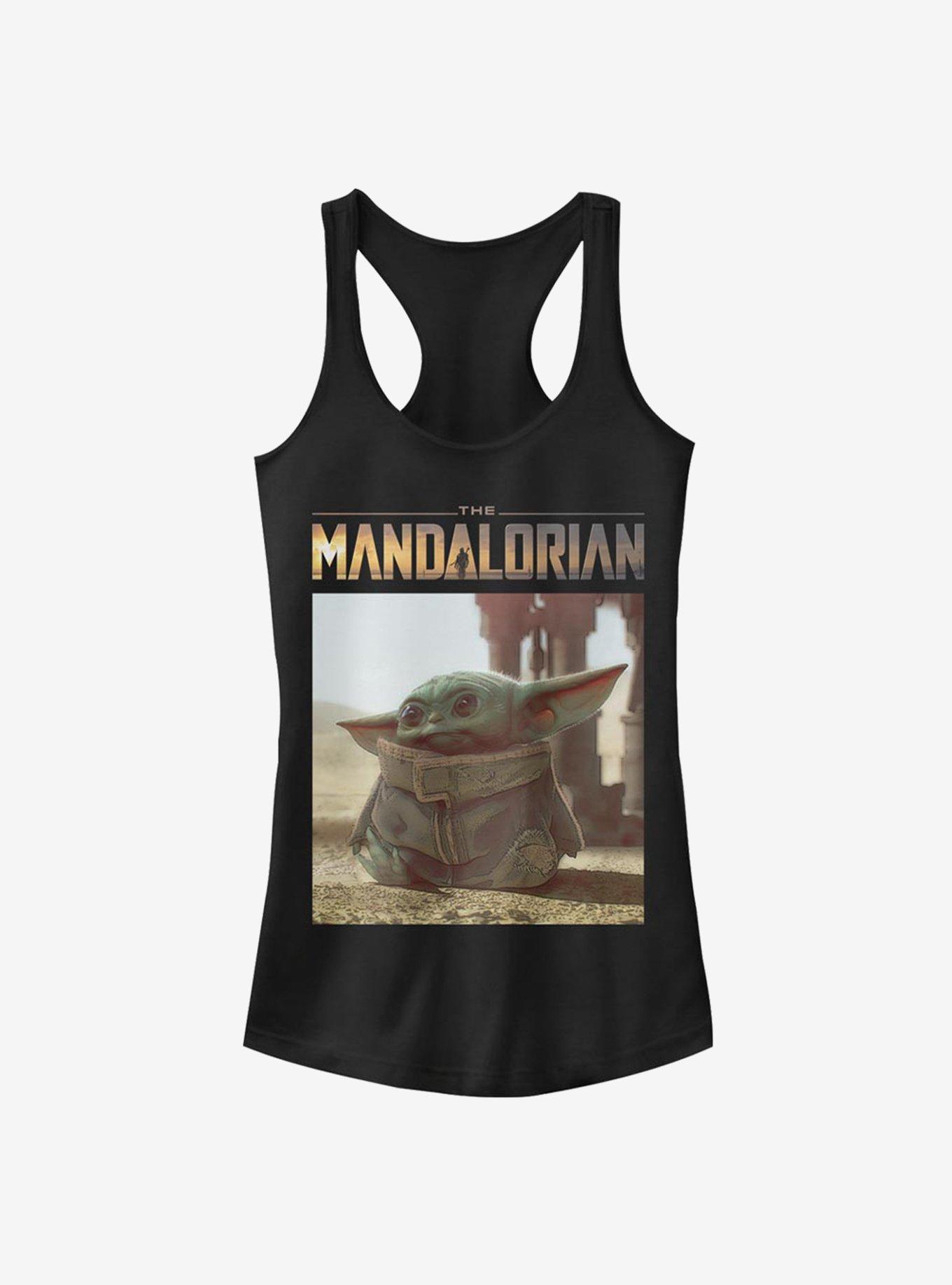 Star Wars The Mandalorian Title The Child Photoreal Girls Tank, BLACK, hi-res