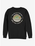 Star Wars The Mandalorian The Child Force Is Strong Crew Sweatshirt, BLACK, hi-res